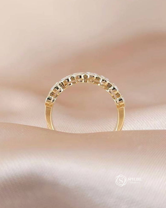 Oval Cut Diamond Half Eternity Ring