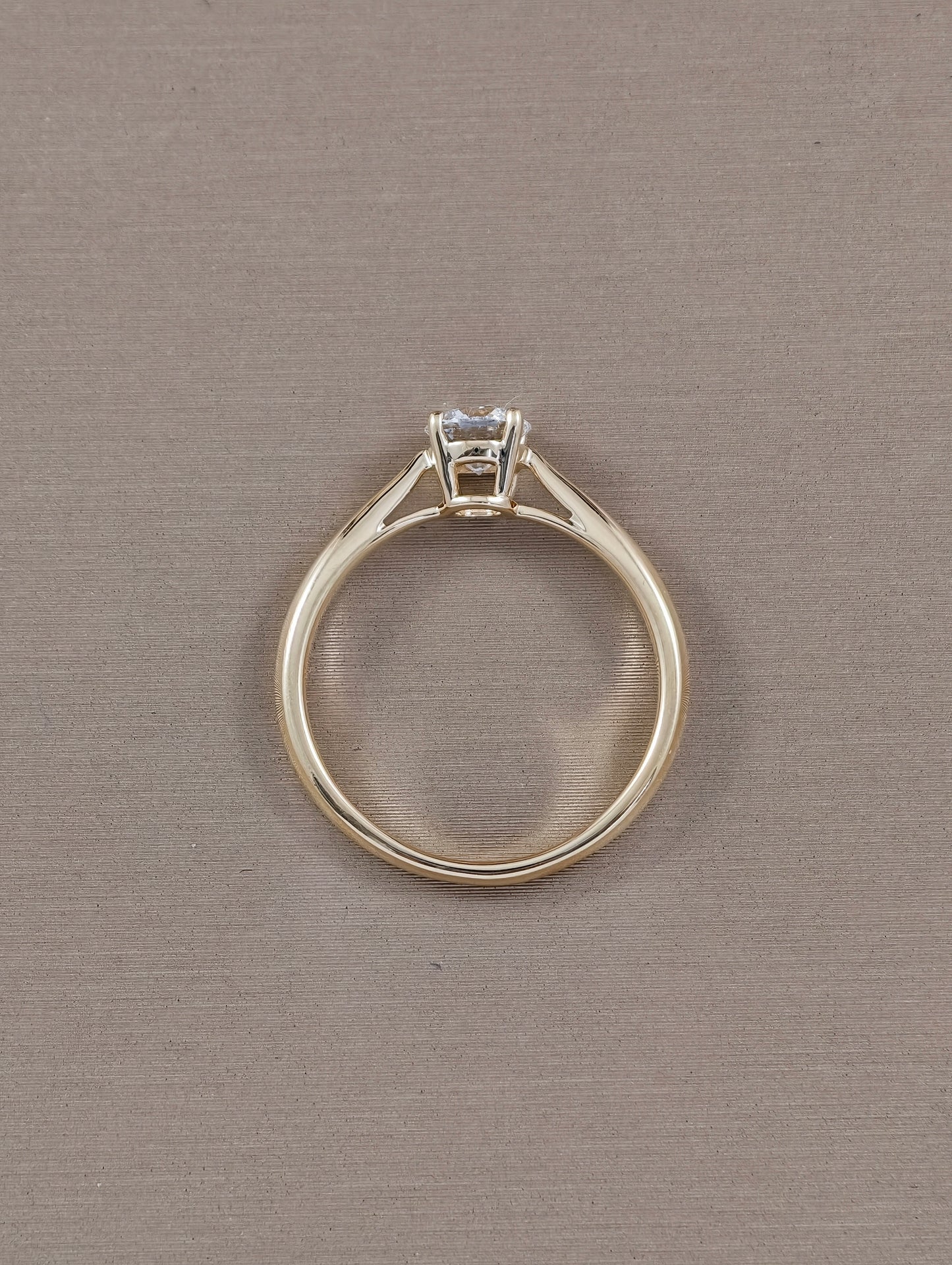 0.50carats Classic 4 prong cathedral style lab grown diamond solitaire engagement ring | IGI Certified