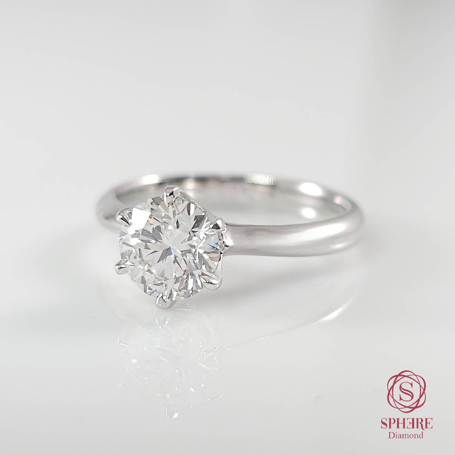 Classic Solitaire 6 Prong Diamond Ring