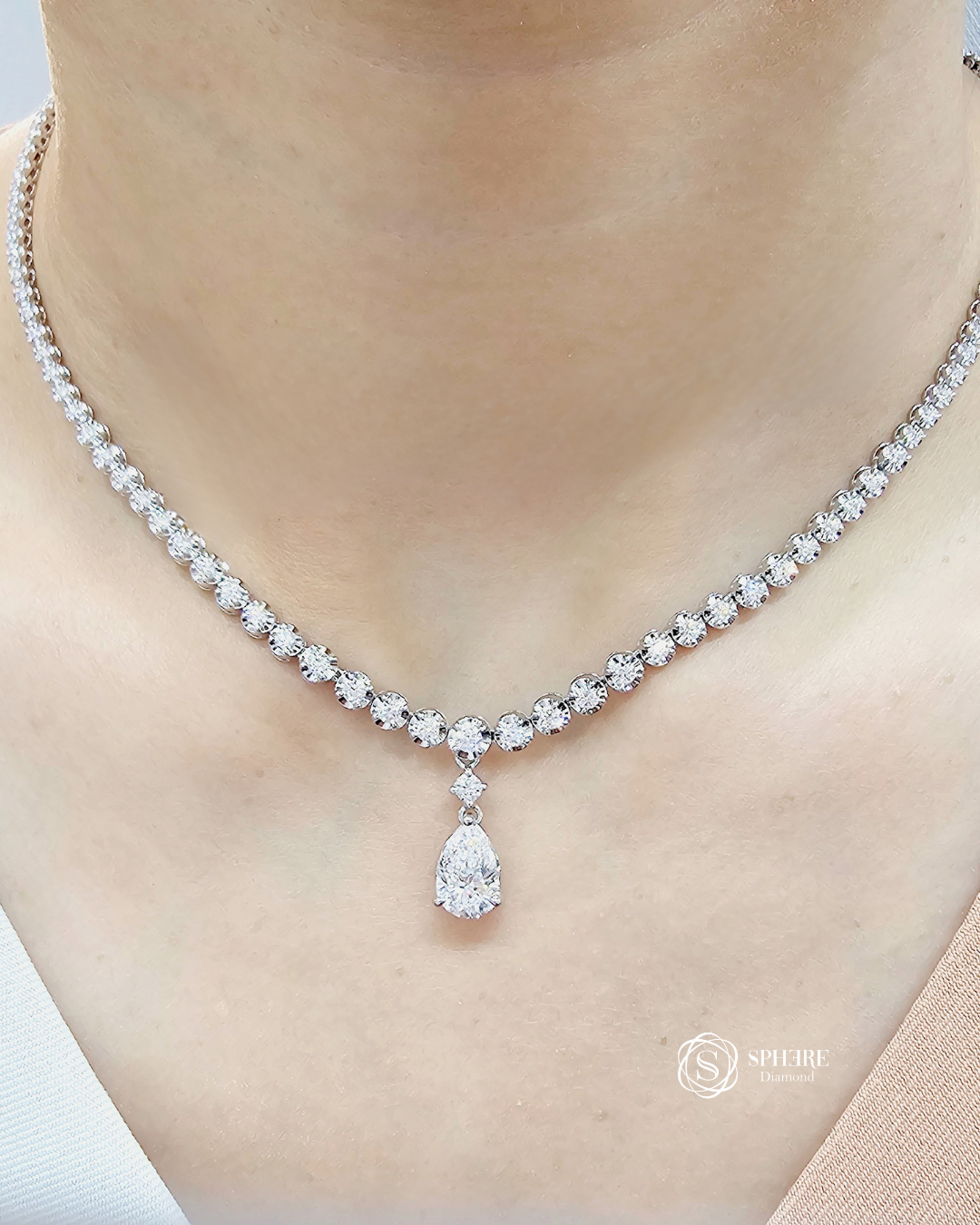 Riviera Necklace With Graduated Size Diamonds