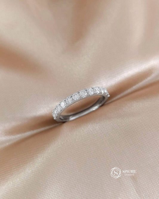 Round Cut Diamond Half Eternity Ring