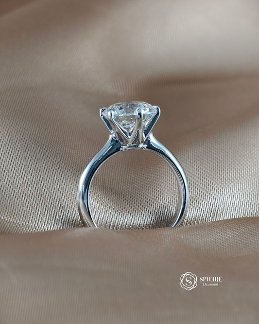 Six Prong Solitaire Crown Setting