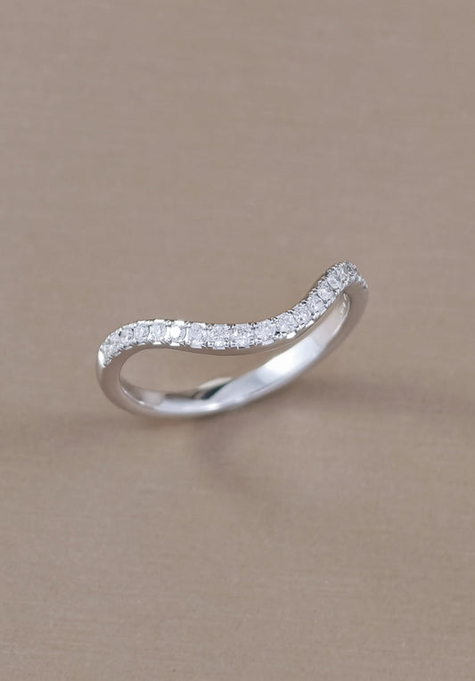 Round Cut Diamond Half Eternity Ring