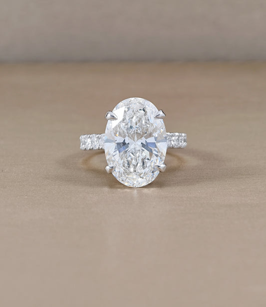 10 Carat Oval Lab Grown Diamond Ring Bangkok by Sphere Diamond