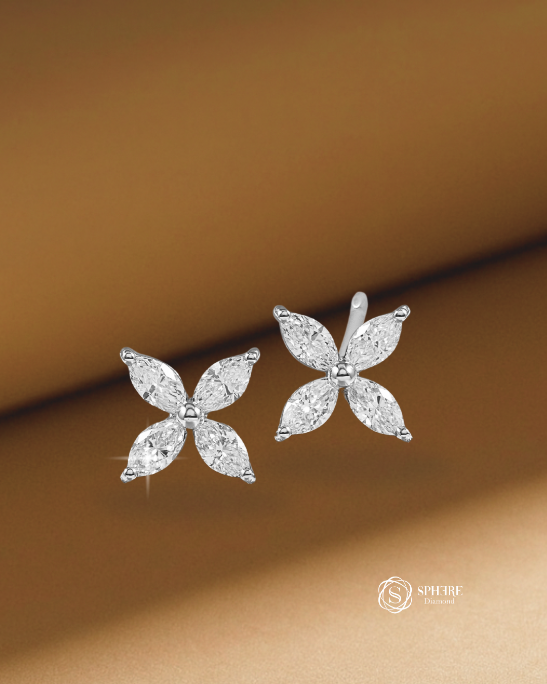 Marquise Bloom Stud Earring