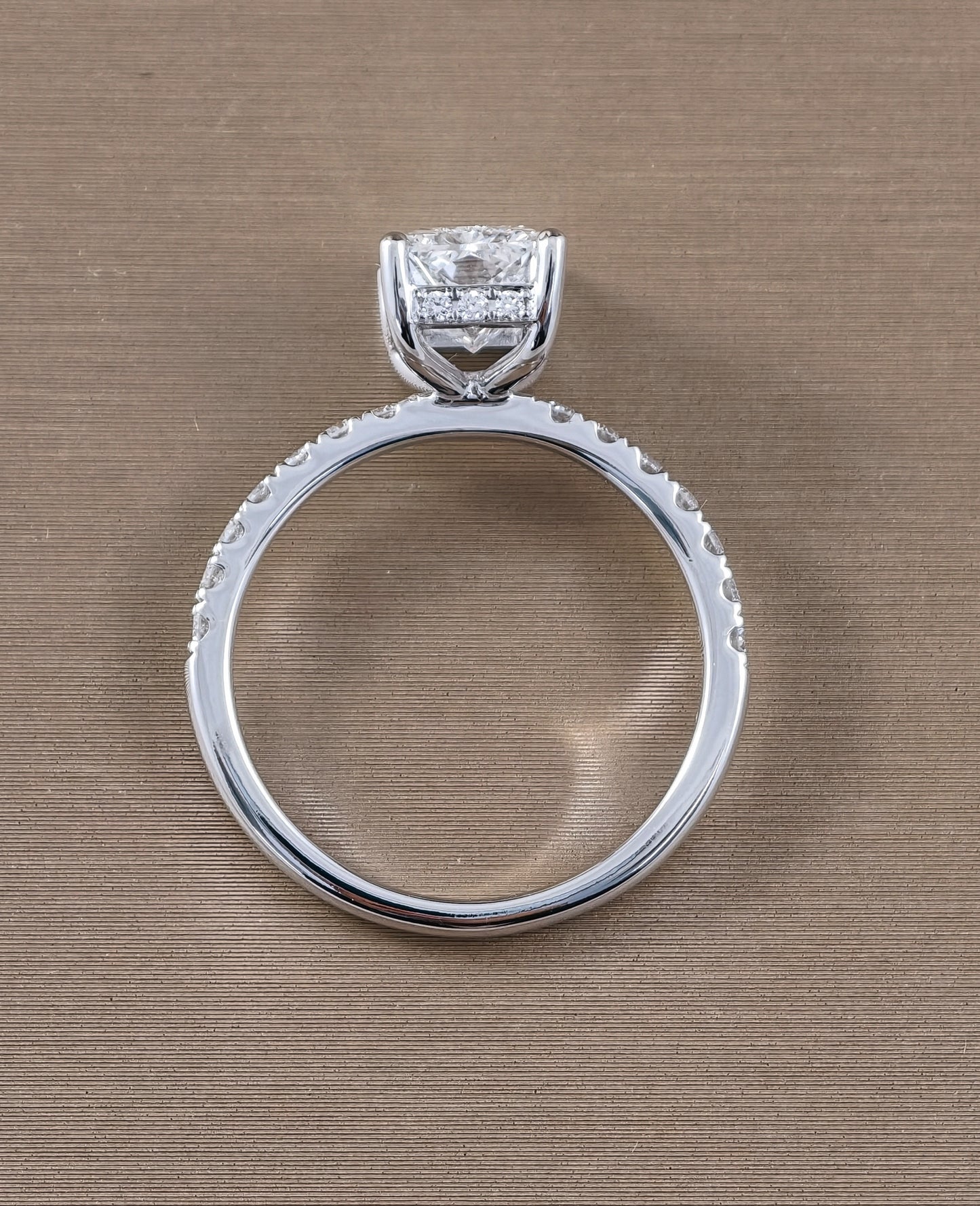 Elysian Radiant Cut Pavé Lab Grown Diamond Engagement Ring by Sphere Diamond Bangkok Thailand