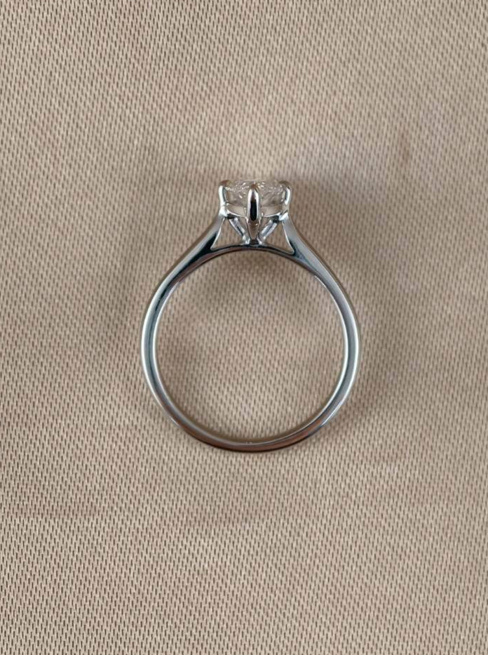 Marquise Lab Grown Diamond Solitaire Engagement Ring in 18K White Gold by Sphere Diamond Bangkok featuring an IGI Certified Marquise Diamond
