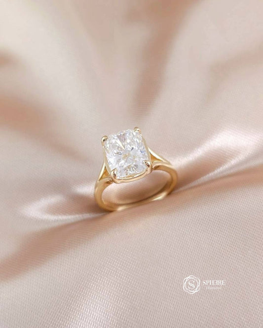 Florence Cushion Cut Lab Grown Diamond Solitaire Engagement Ring handcrafted in Bangkok | IGI Certified | Sphere Diamond