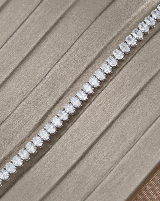Oval Lab Grown Diamond Bracelet | Luxury Oval Tennis Bracelet | Sphere Diamond Bangkok Thailand