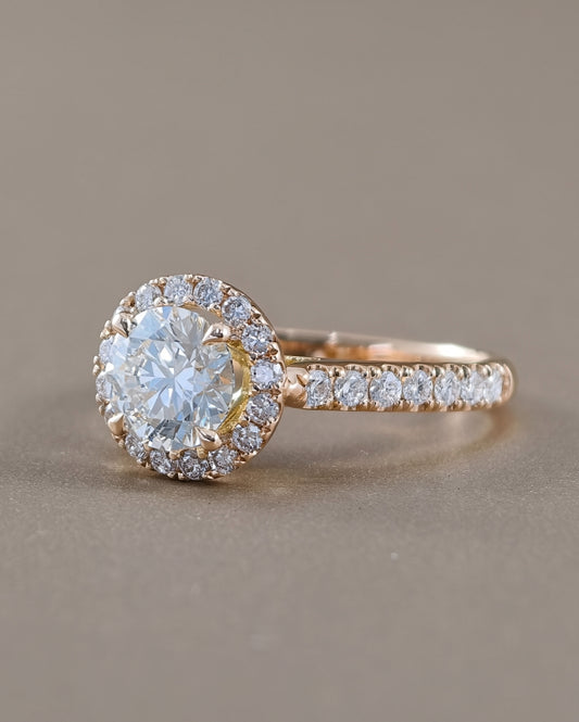 Destiny halo Round diamond lab grown engagement ring