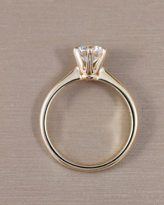 Classic Round Diamond Solitaire Engagement Ring Sphere Diamond Thailand