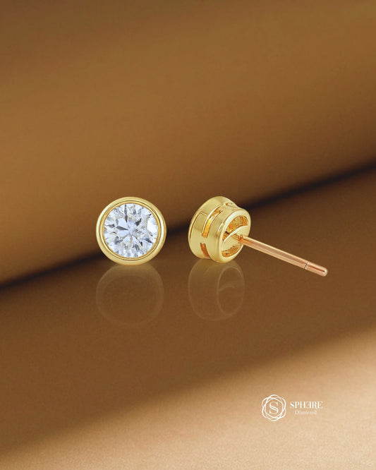 Amora Bezel Stud Earrings