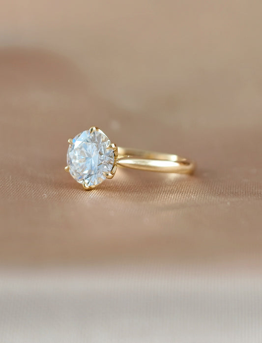 Aurielle Tulip Lab Grown Diamond Engagement Ring Round Solitaire IGI Certified by Sphere Diamond Bangkok
