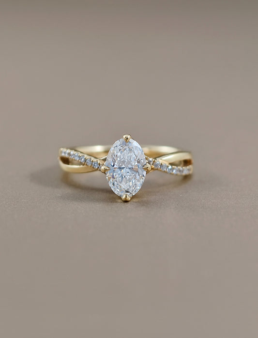 Élysian Bloom Tulip Lab Grown Diamond Engagement Ring | Round Solitaire | IGI Certified | Sphere Diamond Bangkok