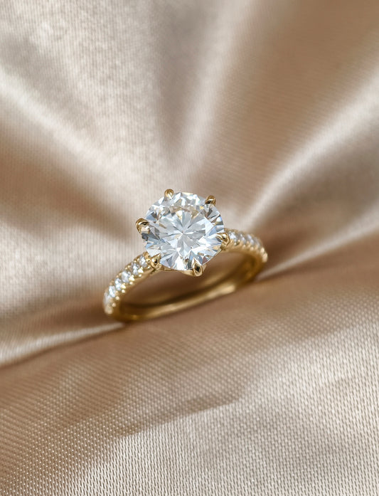 Élysian Bloom Tulip Lab Grown Diamond Engagement Ring | IGI Certified