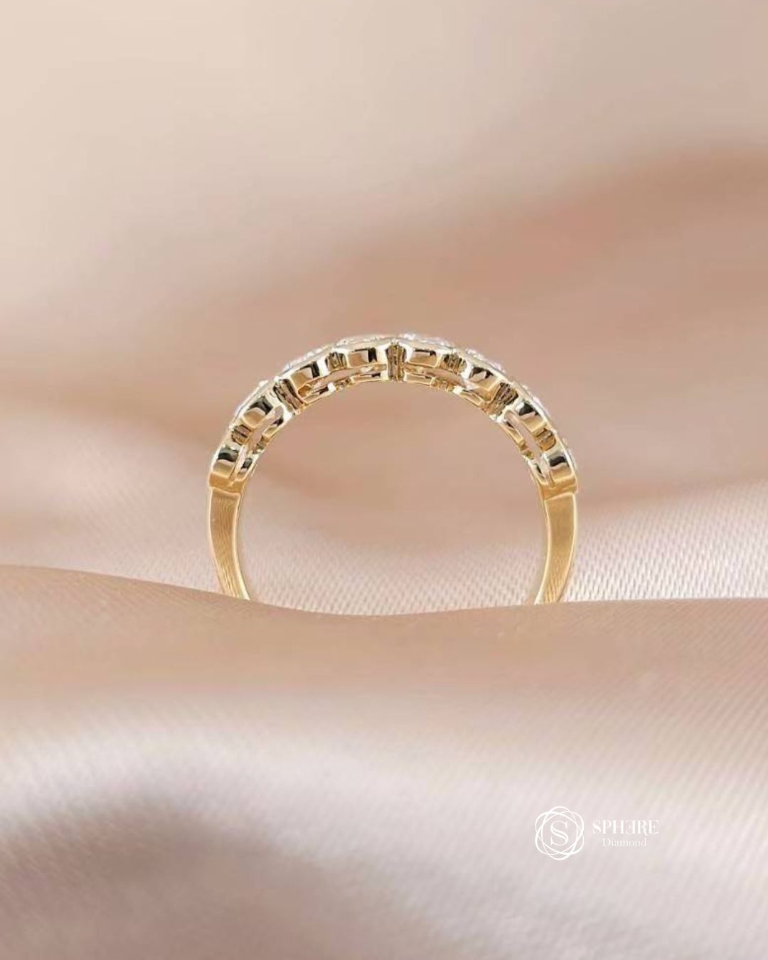 Oval Cut Diamond Half Eternity Ring