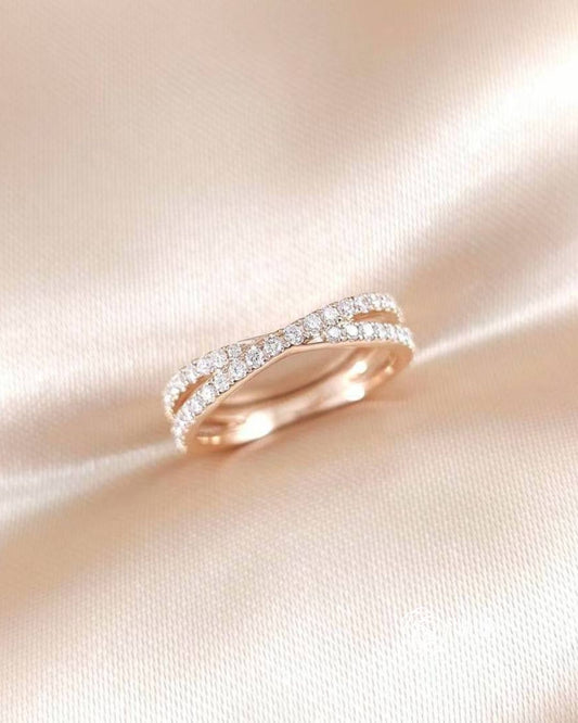 Round Cut Diamond Half Eternity Ring