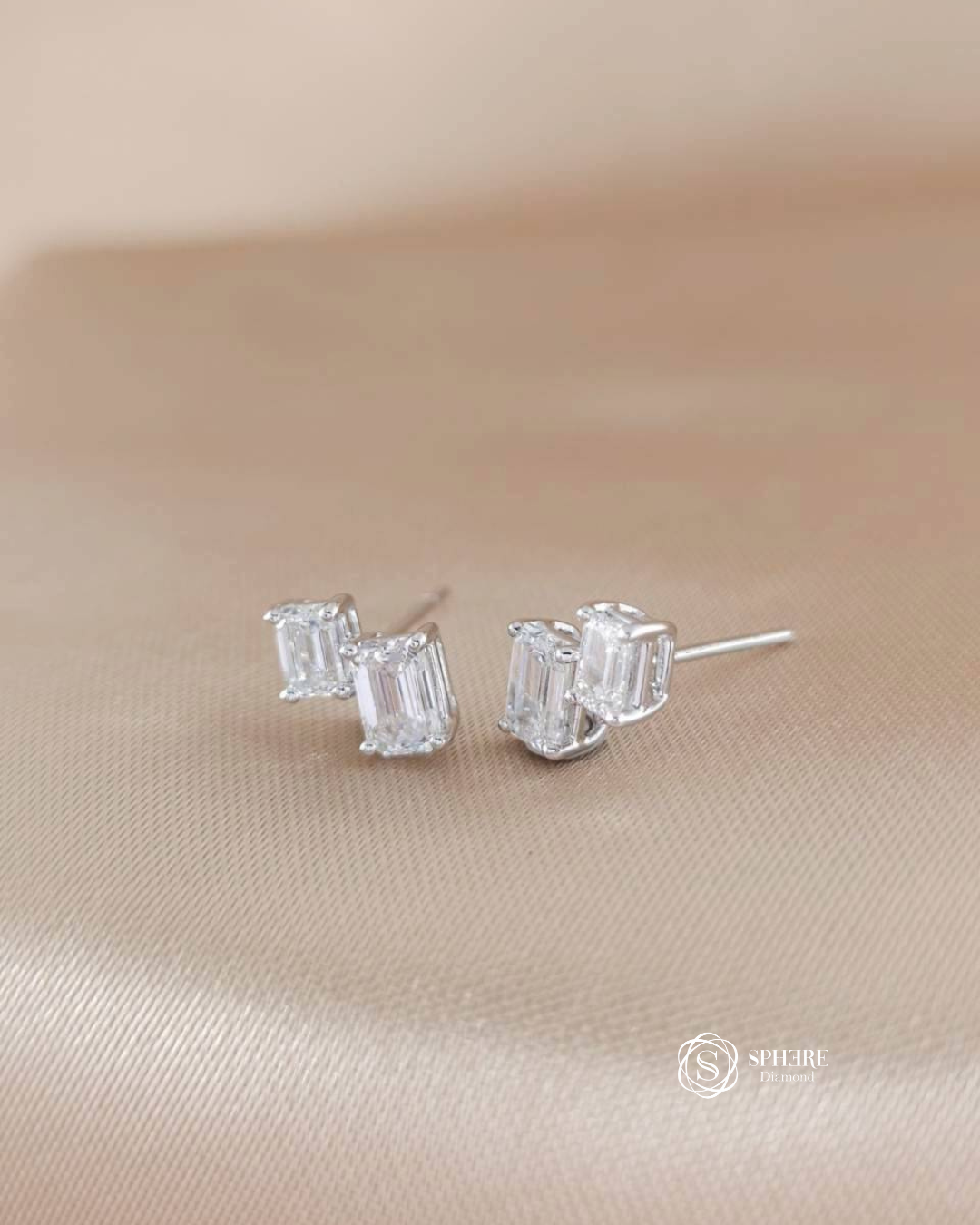 Toi Et Moi Earring - Emerald & Emerald