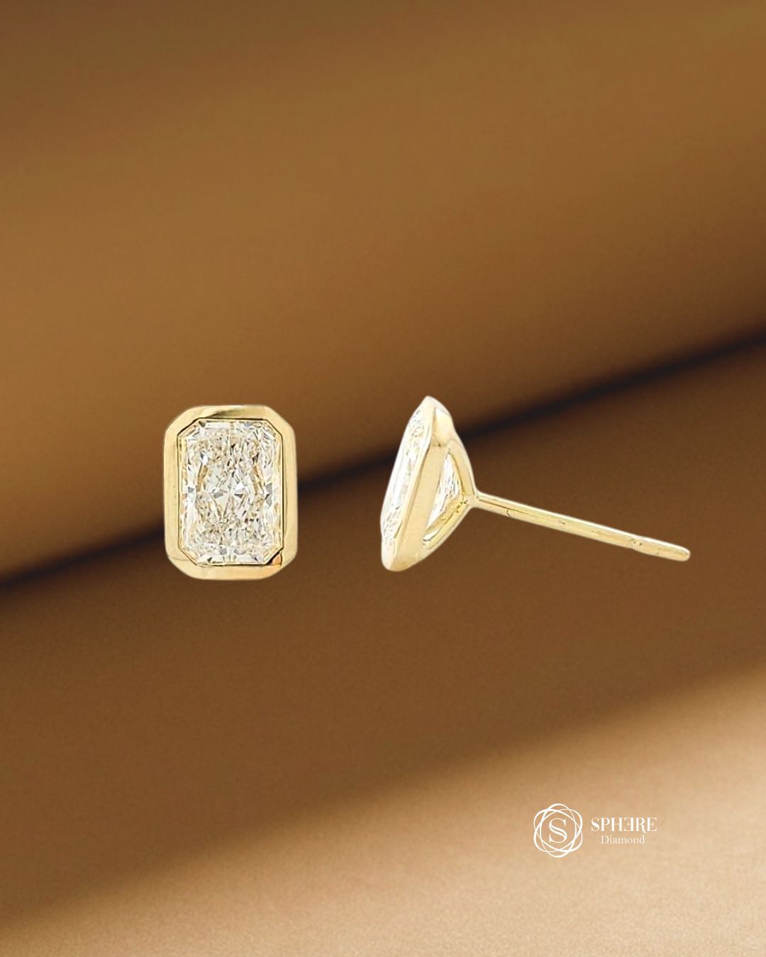 Aurora Round Lab Grown Diamond Stud Earrings | IGI Certified
