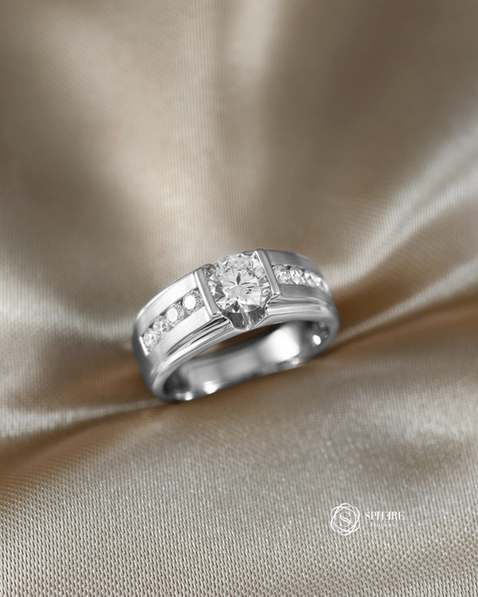 Radiant Edge – Men’s Radiant-Cut Diamond Ring