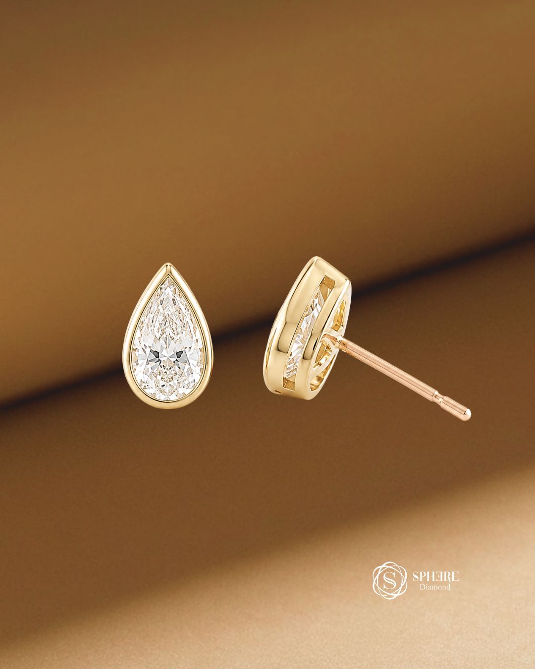 Aurora Round Lab Grown Diamond Stud Earrings | IGI Certified