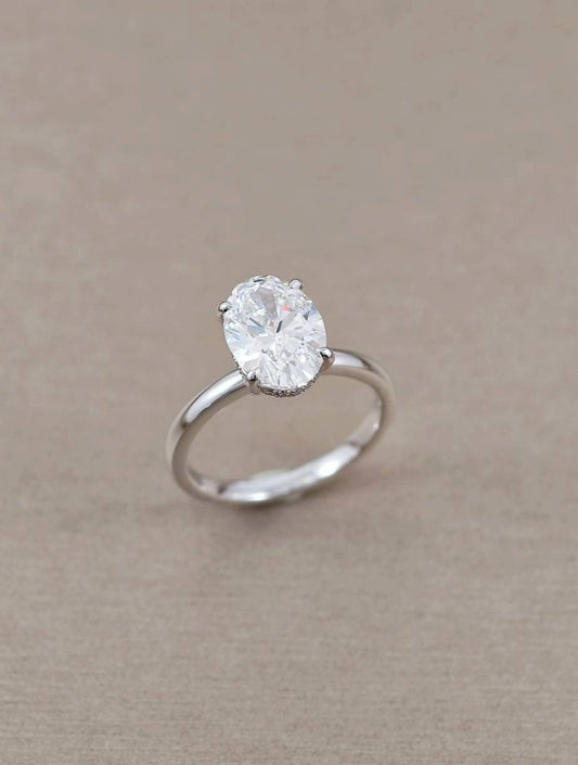Signature Eiffel Classic Oval Lab Grown Diamond Engagement Ring | IGI Certified