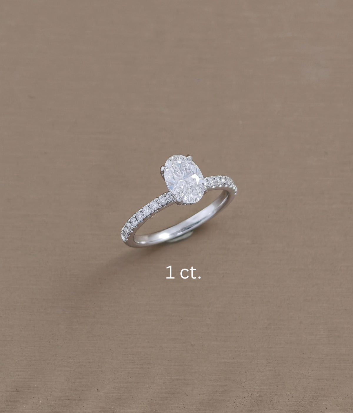 Signature Eiffel Love Oval Lab Grown Diamond Engagement Ring | IGI Certified