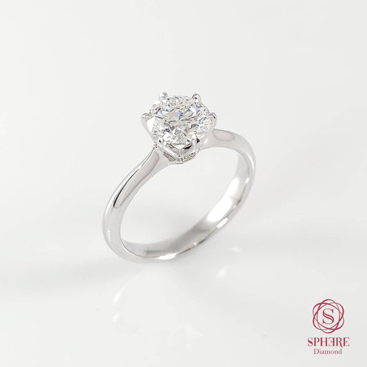 Classic Solitaire 6 Prong Diamond Ring