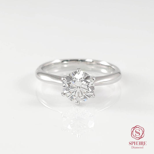 Classic Solitaire 6 Prong Diamond Ring