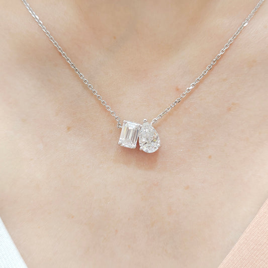 Toi et Moi Diamond Necklace – Embrace of Two Souls