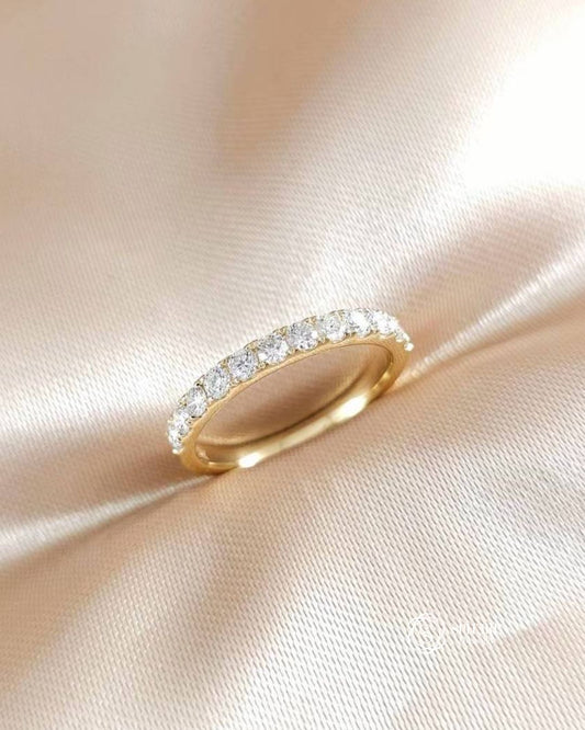 Round Cut Diamond Half Eternity Ring