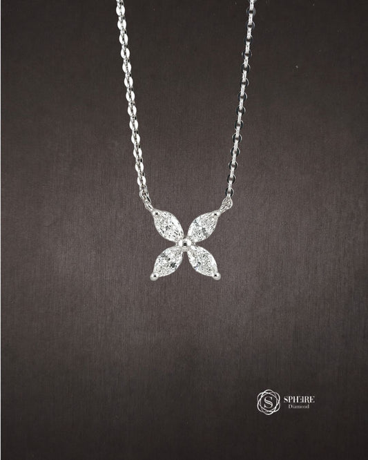 Marquise cut Diamond Pendant Necklace