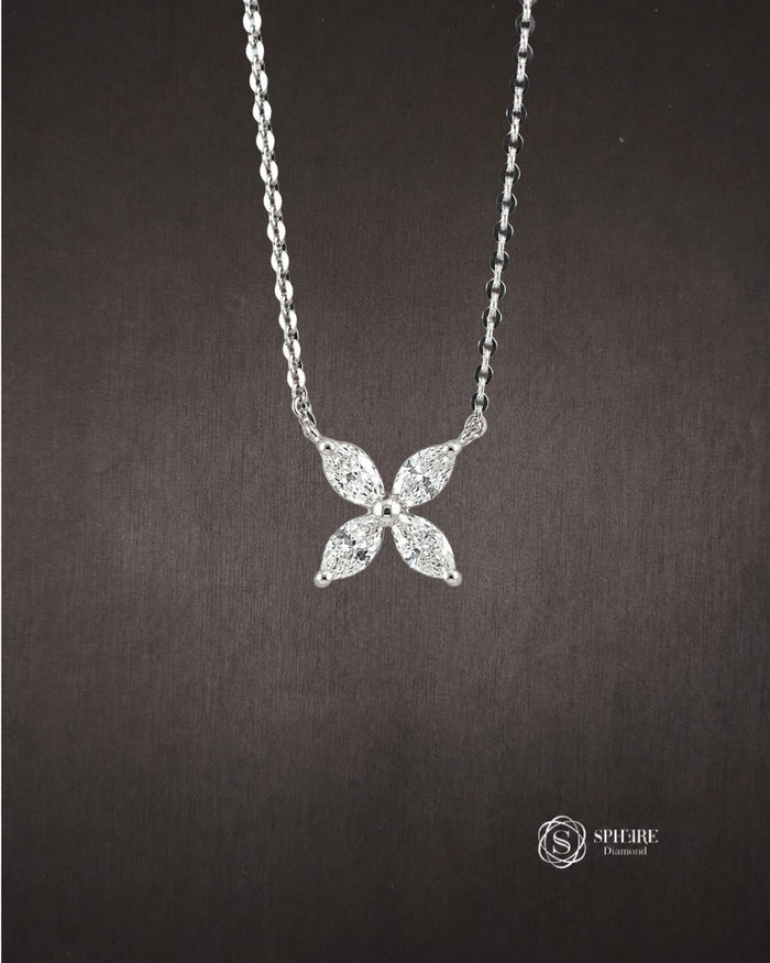 Round cut Diamond Pendant Necklace