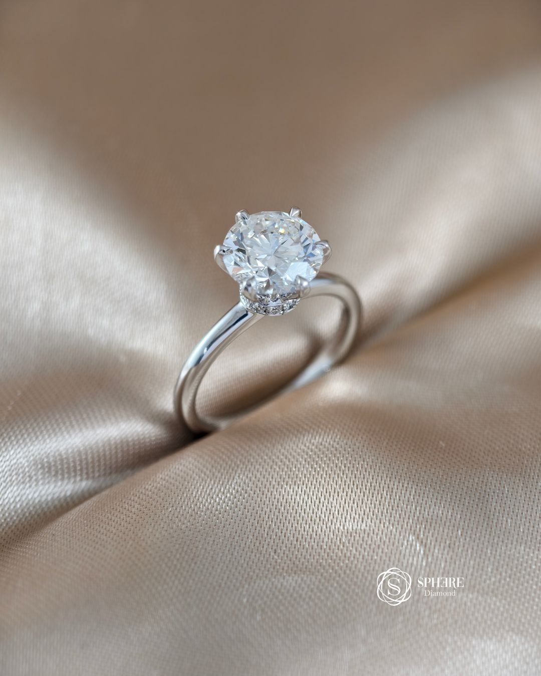 6 prong wrap around diamond ring