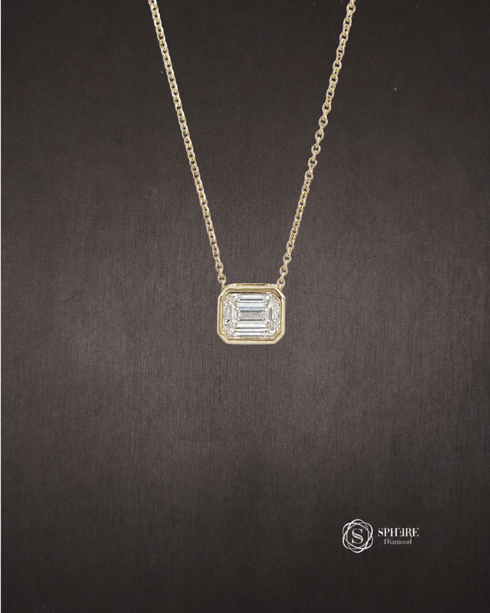 Round cut Diamond Pendant Necklace