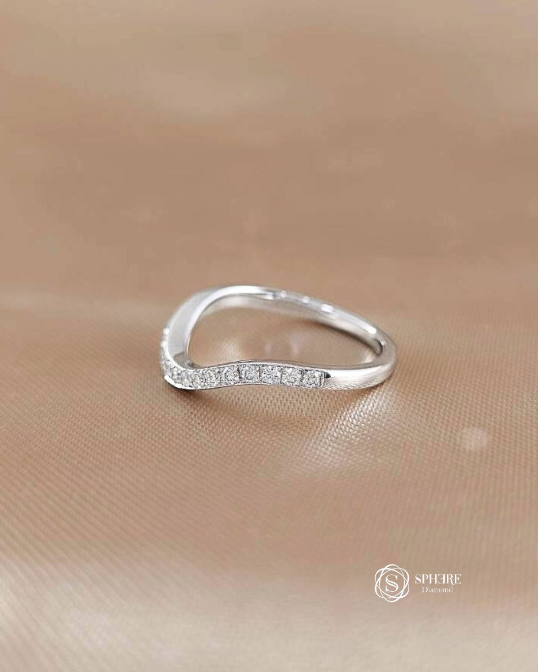 Round Cut Diamond Half Eternity Ring