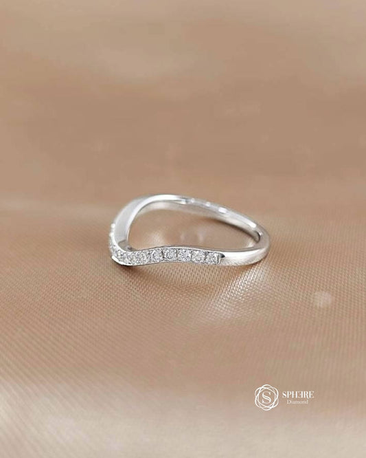 Round Cut Diamond Half Eternity Ring