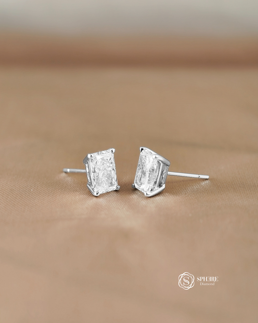 Radiant Diamond Stud Earring
