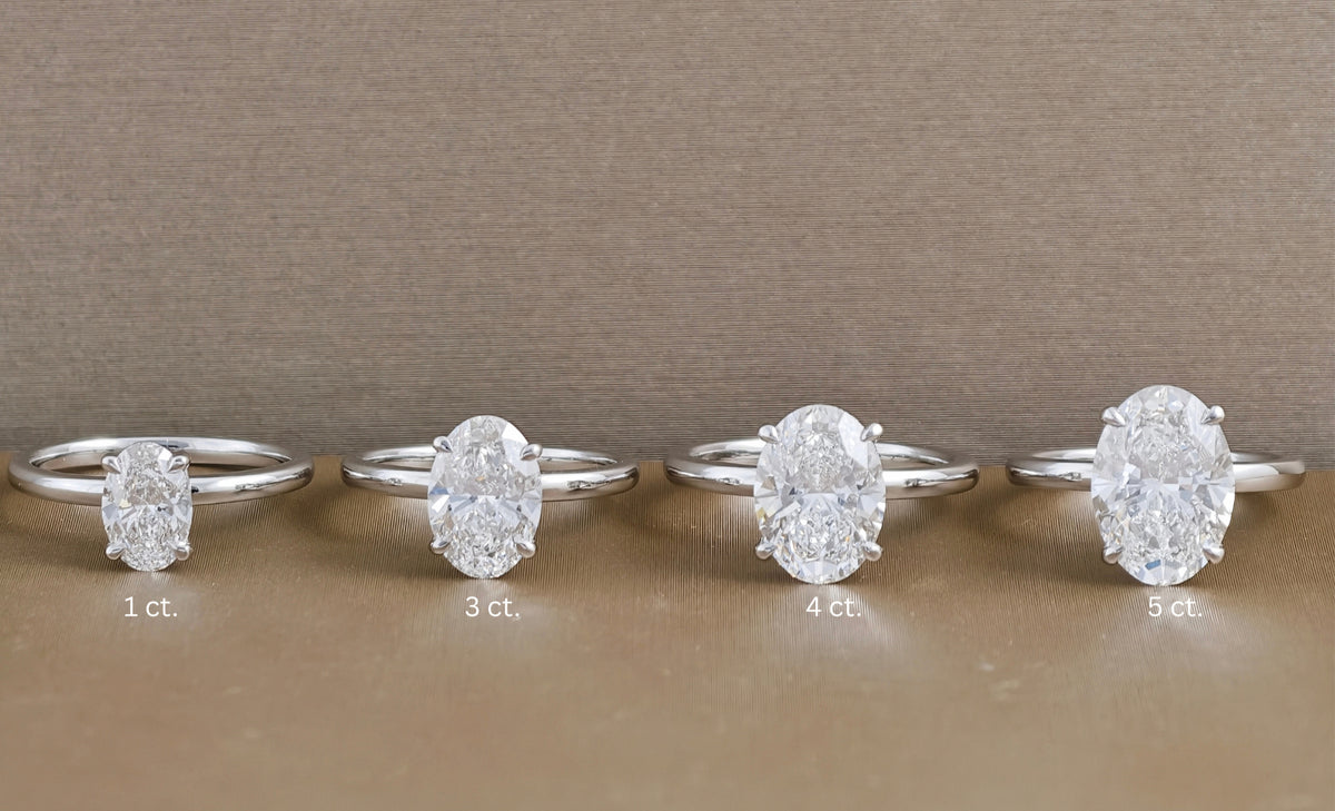 Signature Eiffel Classic Oval Lab Grown Diamond Engagement Ring | IGI Certified