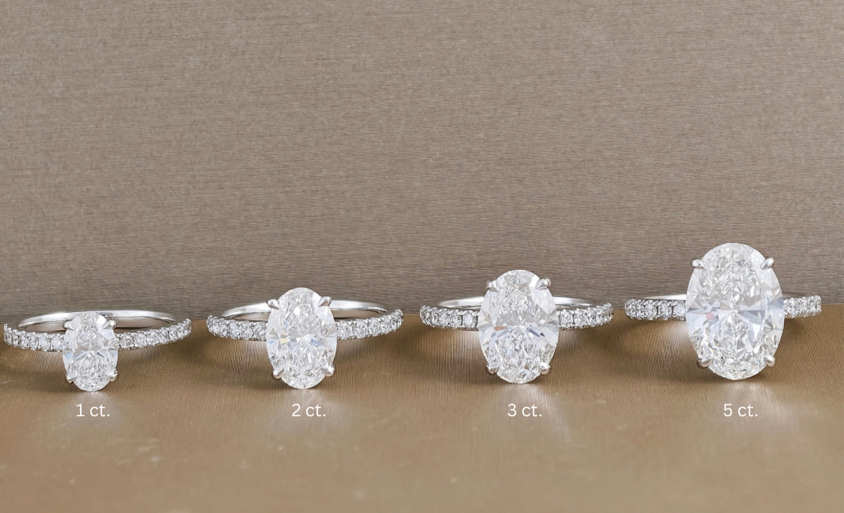 Signature Eiffel Love Oval Lab Grown Diamond Engagement Ring | IGI Certified