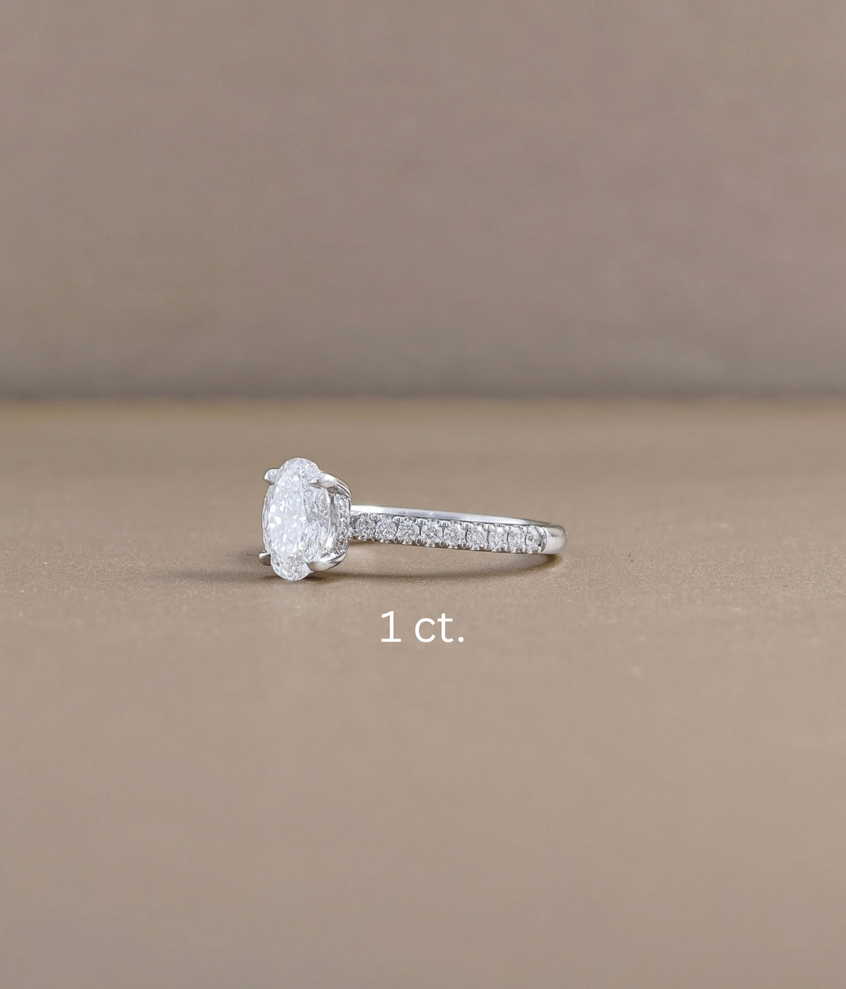 Signature Eiffel Love Oval Lab Grown Diamond Engagement Ring | IGI Certified