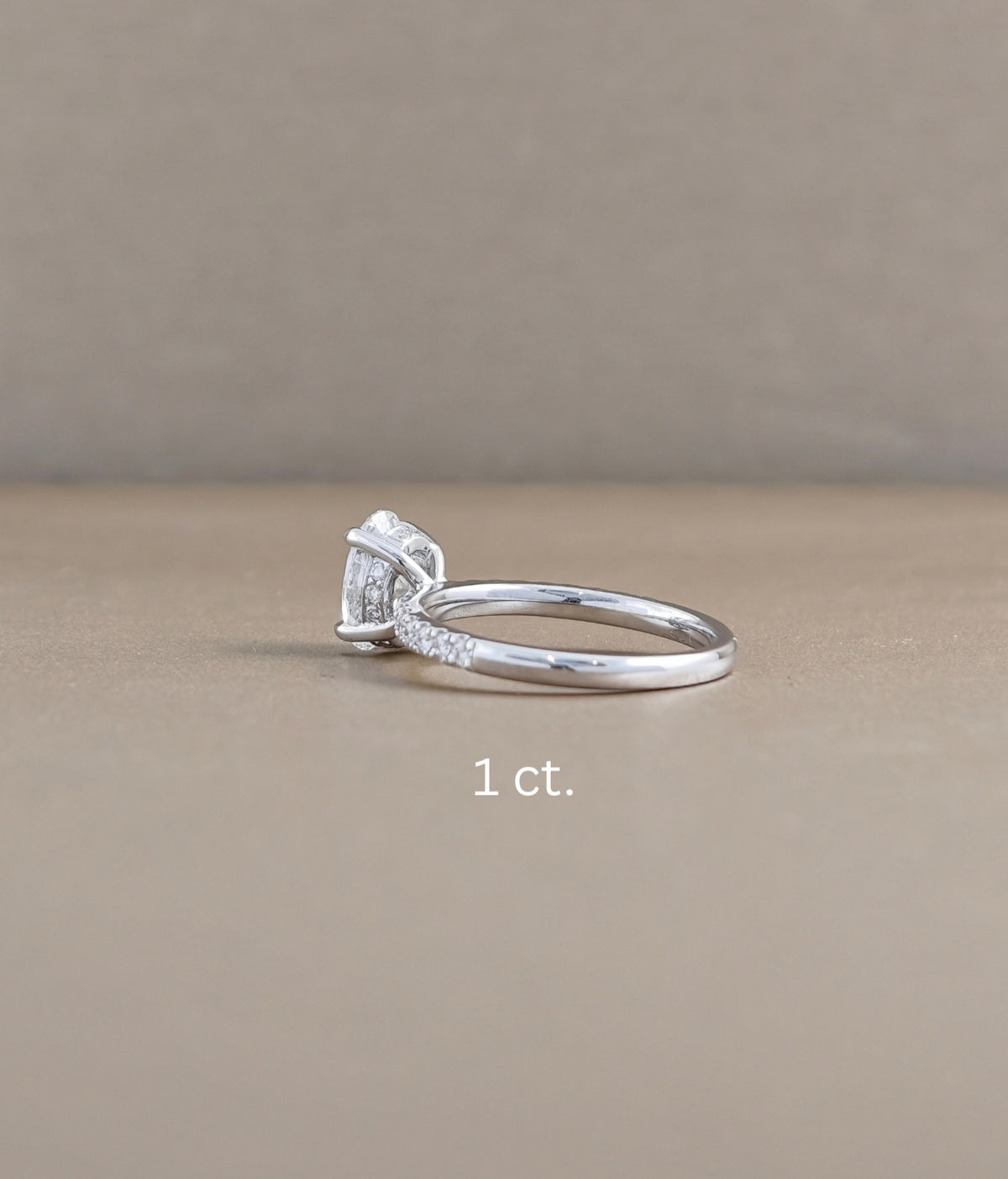 Signature Eiffel Love Oval Lab Grown Diamond Engagement Ring | IGI Certified