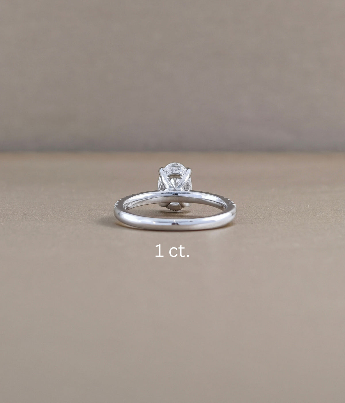 Signature Eiffel Love Oval Lab Grown Diamond Engagement Ring | IGI Certified