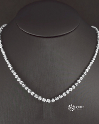2in1 Diamond Graduated Round Necklace