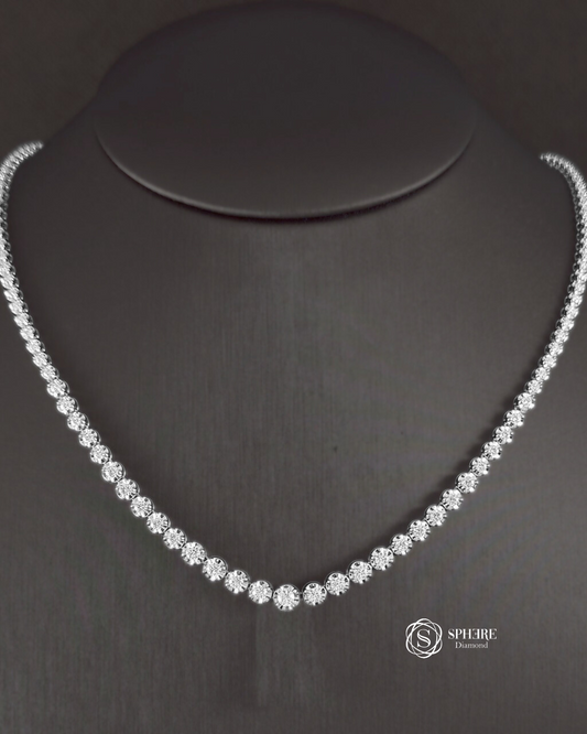 Riviera Necklace With Graduated Size Diamonds