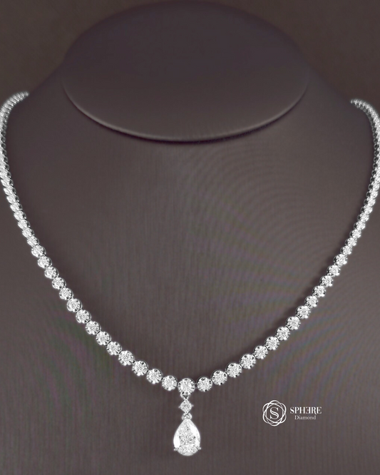 Riviera Necklace With Graduated Size Diamonds