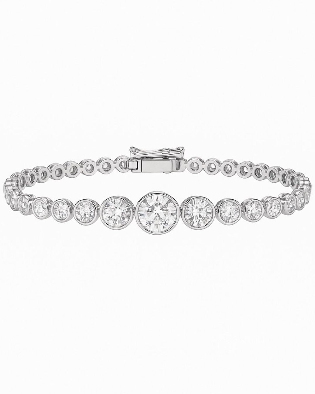 Center Graduated Diamond Line Bracelet