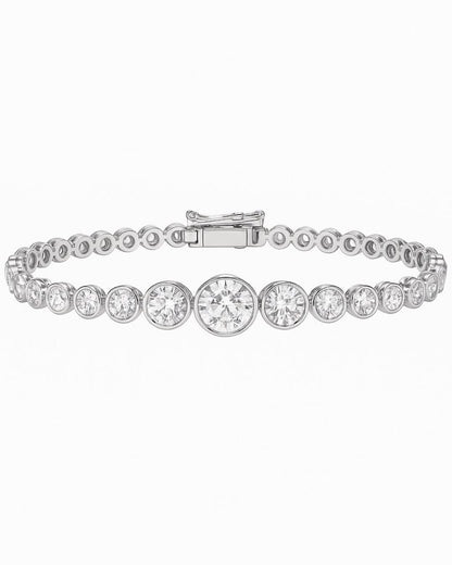 Center Graduated Diamond Line Bracelet