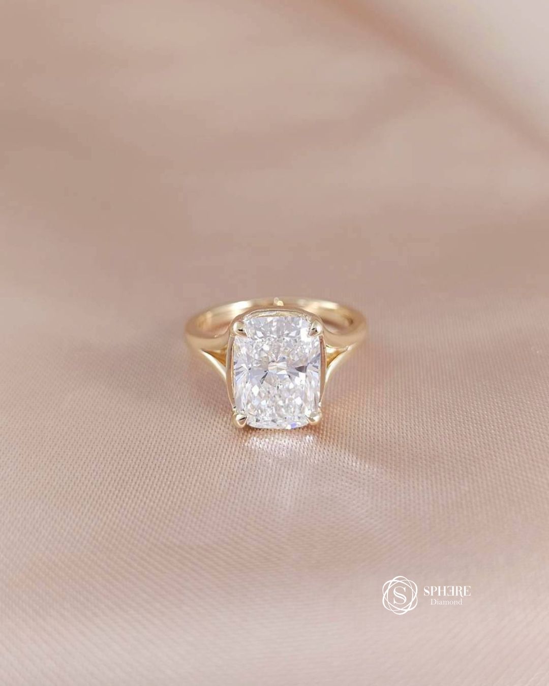Cushion Cut Diamond Solitaire Ring