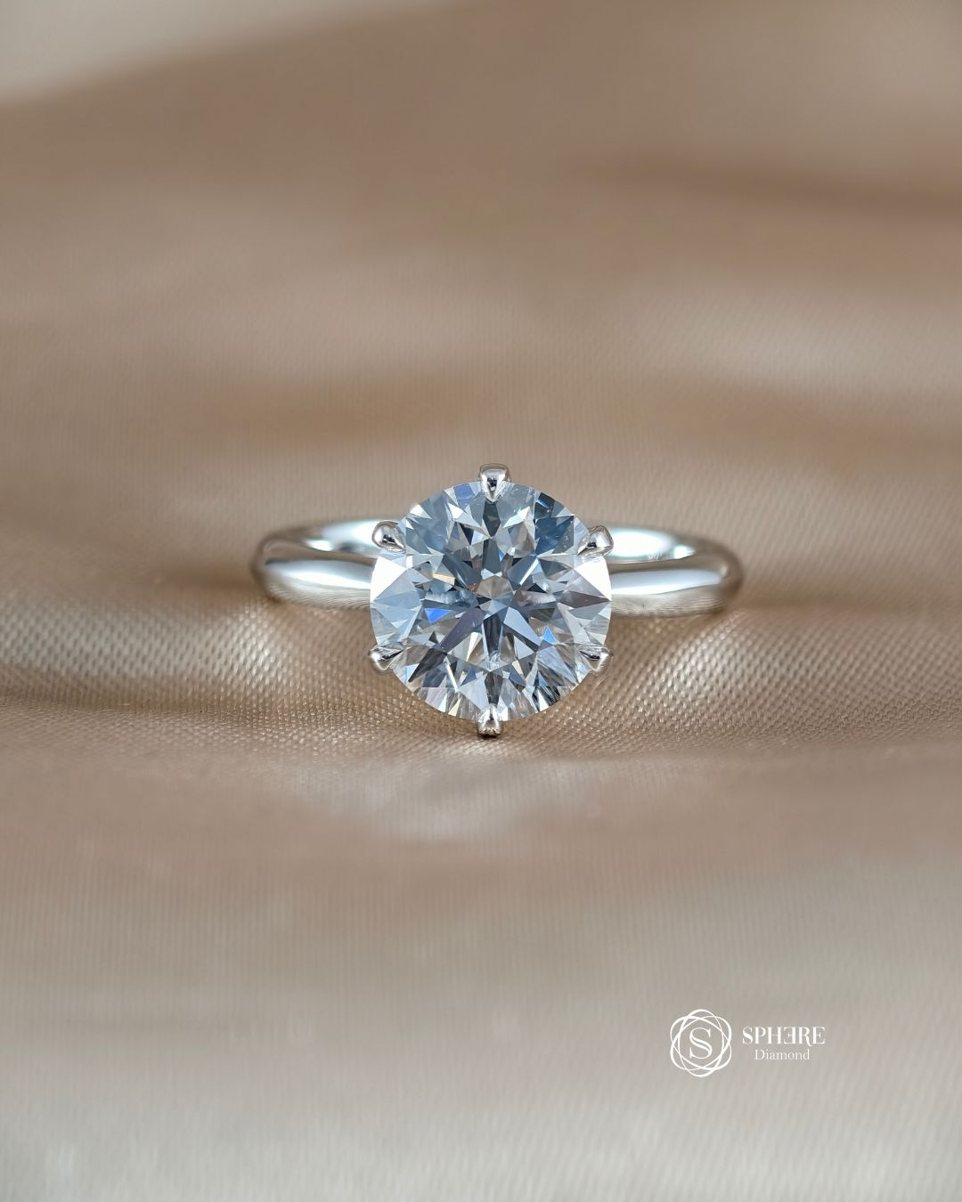 Six Prong Solitaire Crown Setting